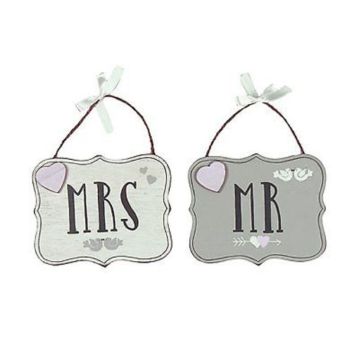 Picture of WOODEN PLAQUES MR & MRS